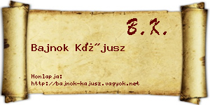 Bajnok Kájusz névjegykártya